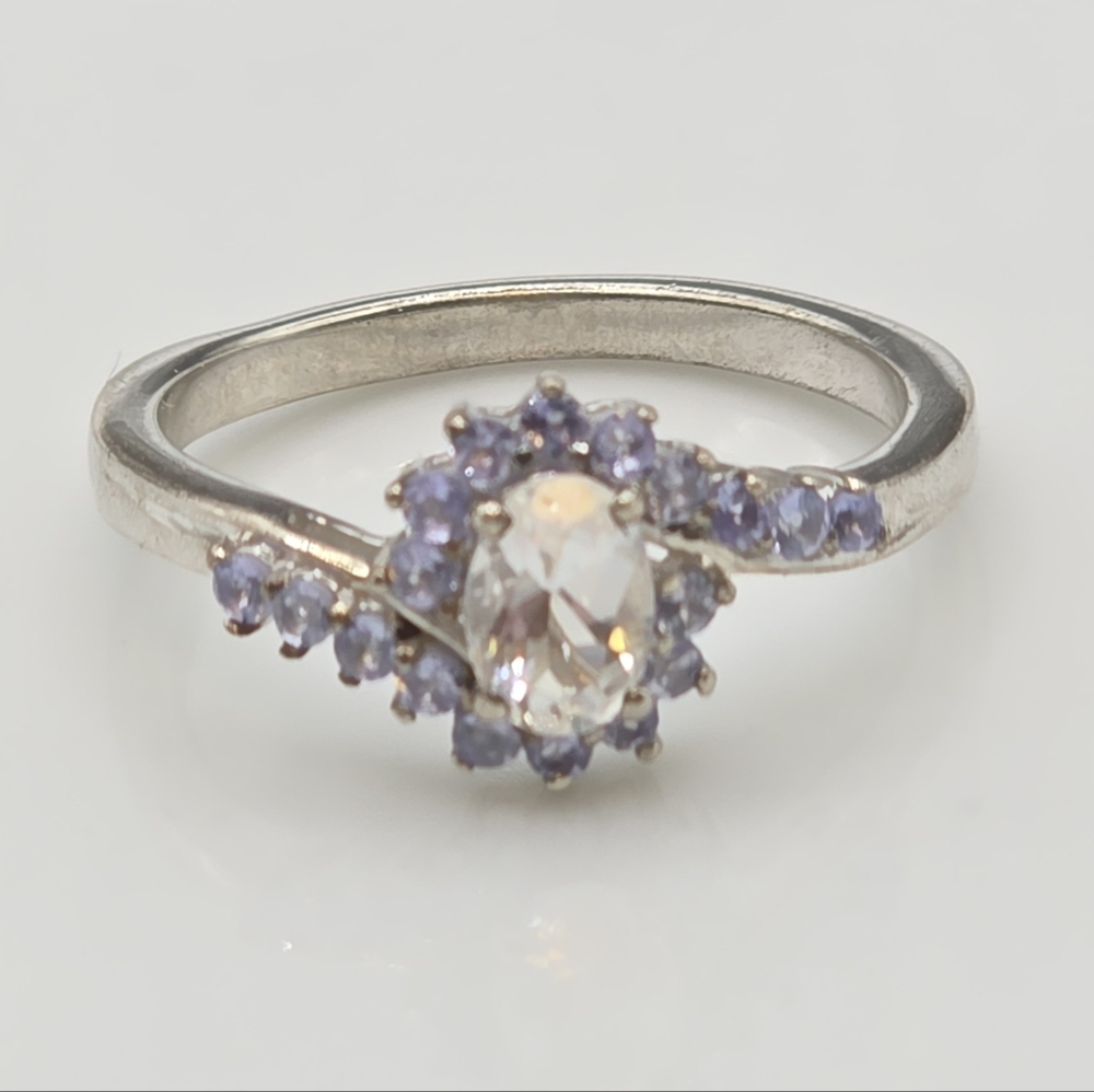 NWOT  Genuine Malagasy Moonstone And Tanzanite Ring Size 7